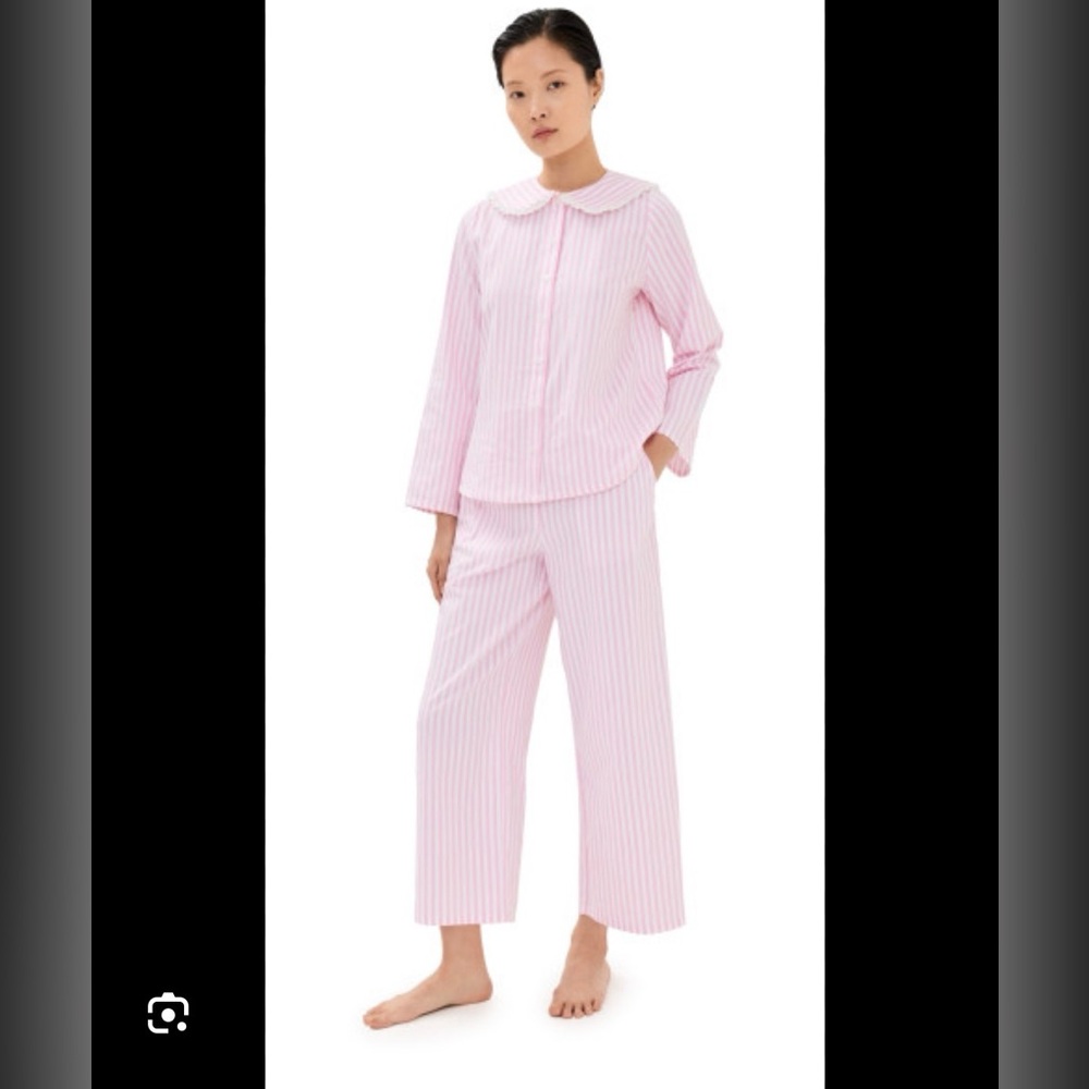 Hill House Home The Cypress Pajama Set Pink/White Stripe